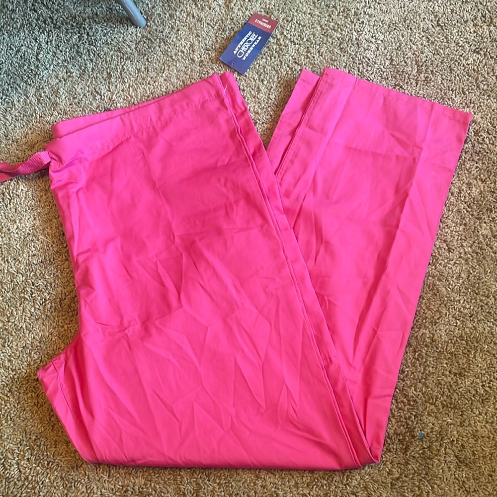 Pink XL Tall Cherokee Workwear Scrub Pants
